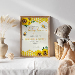 性別によるパーティーの表示ベビーの歓迎 ポスター