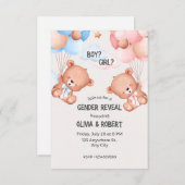 性別によるパーティーの表示 出欠カード (正面/裏面)