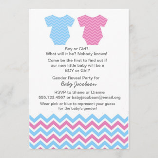 性別によるパーティーまたはベビーシャワー招待状の表示 招待状