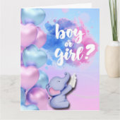 性別によるパーティーグリーティングカードの招待 カード (正面)