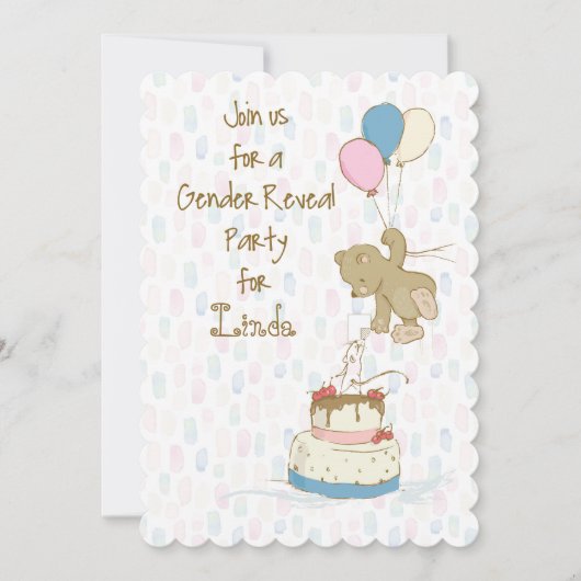 性別によるパーティーパーソナライズされた招待状 招待状 (正面)