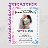 性別によるパーティー写真招待状 招待状 (正面/裏面)