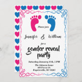 性別によるパーティー写真招待状 招待状 (正面/裏面)