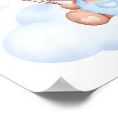 性別によるパーティー歓迎サインteddy bearsの表示 ポスター (角)