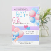 性別によるパーティー、男の子または女の子、ピンクと青の表示 シーズンカード (スタンド正面)