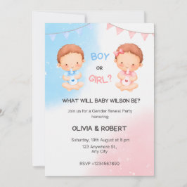 性別によるパーティー、男の子または女の子、ピンクと青の表示 シーズンカード