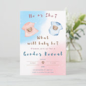 性別によるパーティー、男の子または女の子、ピンクと青の表示 シーズンカード (スタンド正面)