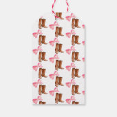 性別によるブーツまたは弓の表示 ギフトタグ (裏面)