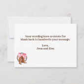 性別によるブーツまたは弓の表示 サンキューカード (裏面)