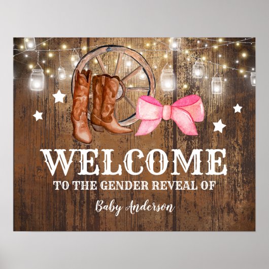 性別によるブーツまたは弓の表示 ポスター (正面)