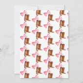 性別によるブーツまたは弓の表示 招待状 (裏面)