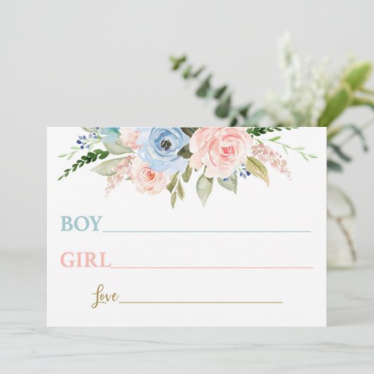 性別によるベビー名の表示 招待状 (スタンド正面)