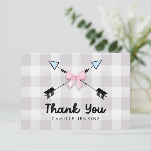 性別による弓または矢印の表示サンキューカード サンキューカード (スタンド正面)