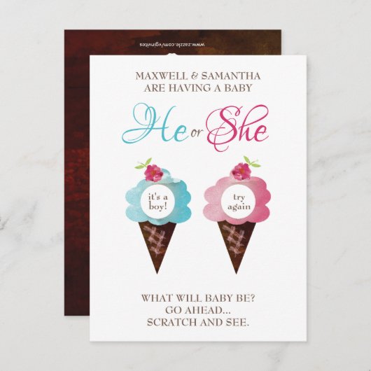 性別による引っ掻き具(引っ掻き実在具ではない) 案内ポストカード (正面/裏面)