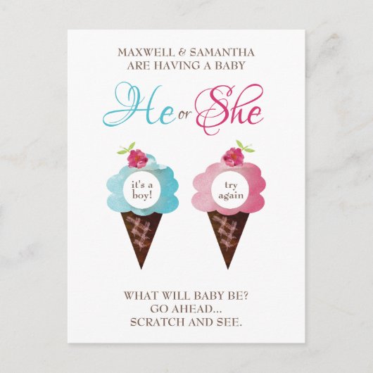 性別による引っ掻き具(引っ掻き実在具ではない) 案内ポストカード (正面)