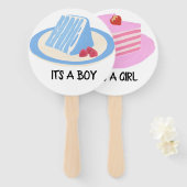 性別による手の扇風機の表示 ハンドファン (正面&裏面)