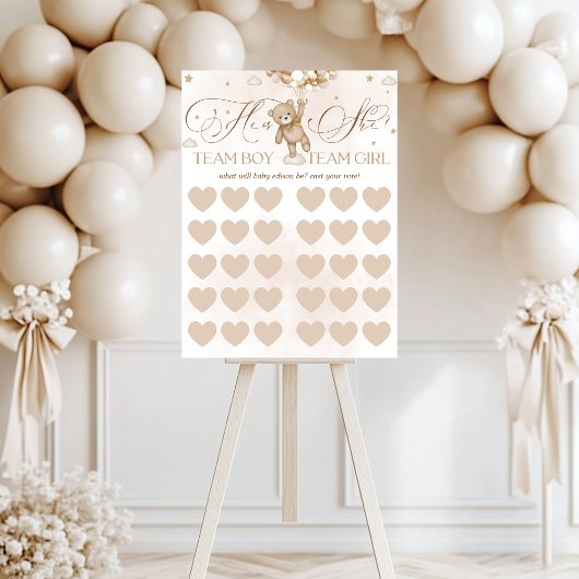 性別による投票ゲームサインの表示 ポスター