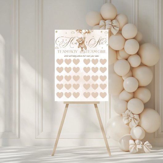 性別による投票ゲームサインの表示 ポスター