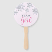 性別による投票冬の雪片の少年または少女を明らかにする ハンドファン (正面)