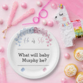 性別による招待の表示、彼または彼女 ペーパープレート (パーティー)