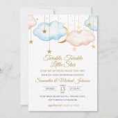 性別による招待状、月、星の表示 招待状 (正面)