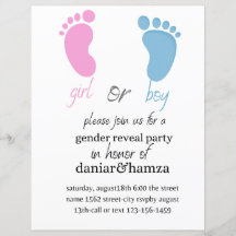 性別による招待，男の子または女の子，招待状