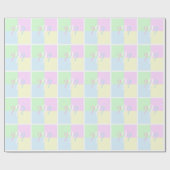 性別による疑問符の折り返し紙 ラッピングペーパー (フラット)