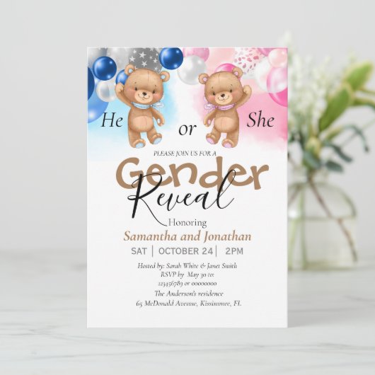 性別による発表 案内状 (スタンド正面)