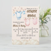 性別による衣料明細の招待状の表示 招待状 (スタンド正面)