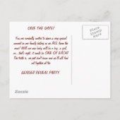 性別による表示パーティーの保存 案内ポストカード (裏面)