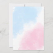 性別による金ゴールドとグリッターの少年または少女の招待状 招待状 (裏面)