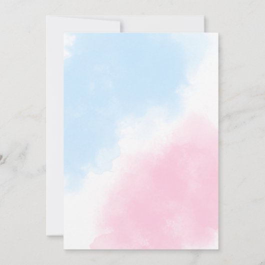 性別による金ゴールドとグリッターの少年または少女の招待状 招待状 (裏面)