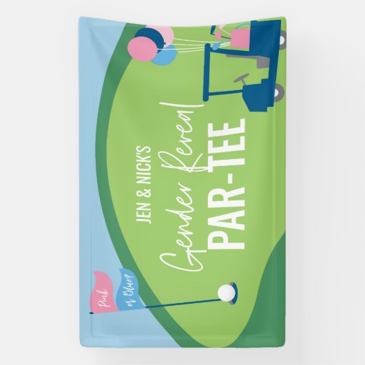 性別によるPar-Tee大きなバナー記号の表示 横断幕 (縦)