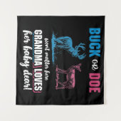 性別によるRevealバックまたはDoeパーティーおばあちゃん タペストリー (正面(横))