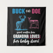 性別によるRevealバックまたはDoeパーティーおばあちゃん タペストリー (正面)