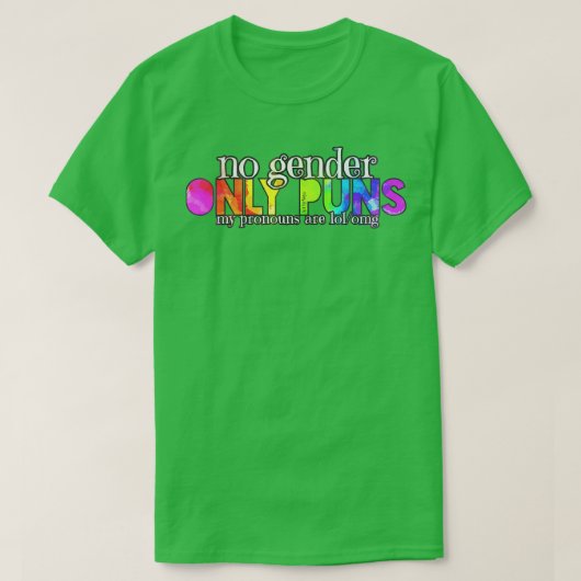 性別のみのパンチなし Tシャツ (デザイン正面)