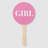 性別のパーティーの推測の男の子または女の子の赤ちゃんシャワー ハンドファン (正面)