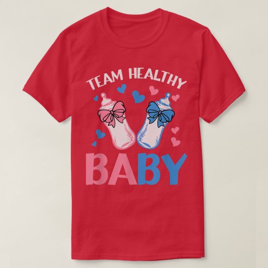 性別のパーティーチームの健全なベビー Tシャツ (デザイン正面)