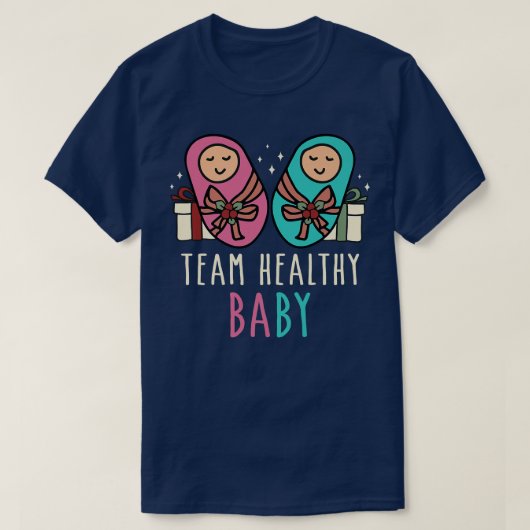 性別のパーティーチームの健全なベビー Tシャツ (デザイン正面)