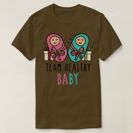 性別のパーティーチームの健全なベビー Tシャツ (デザイン正面)