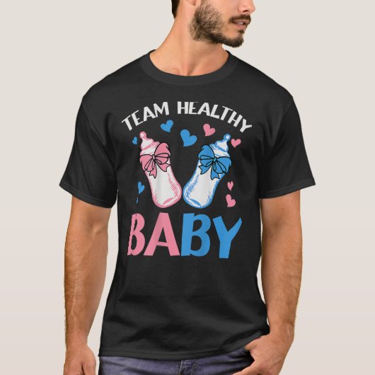 性別のパーティーチームの健全なベビー Tシャツ (正面)