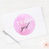 性別のパーティーチームの女の子 ラウンドシール (封筒)