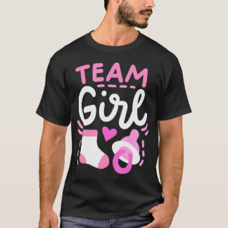 性別のパーティーチームの女の子 Tシャツ
