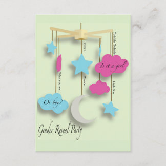 性別の公開パーティーの招待 招待状