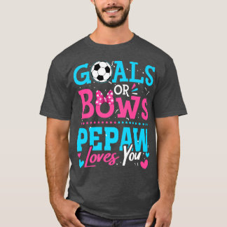 性別の明かすゴールや弓Pepawあなたを愛するサッカー Tシャツ