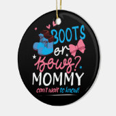 性別の明けブーツ弓ママはBを知って待つカント セラミックオーナメント (左)