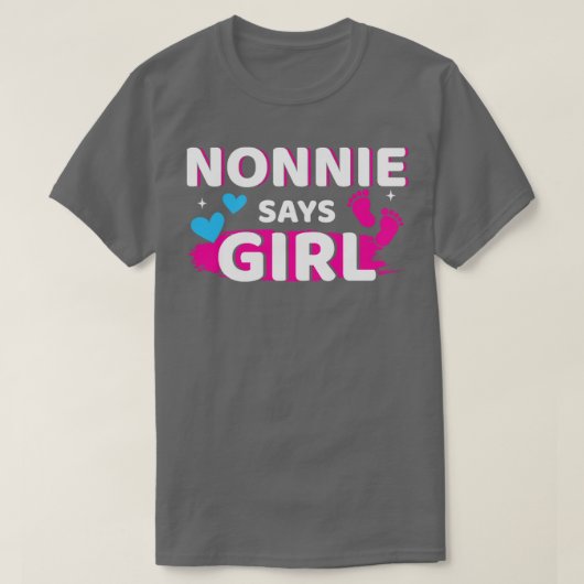 性別の明け方のノニーは、家族のbabに一致する女の子を言う tシャツ (デザイン正面)