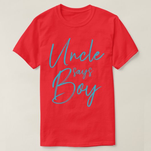 性別の明け方の叔父は、家族のベビーに一致する男の子を言う Tシャツ (デザイン正面)