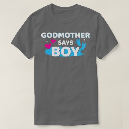 性別の明け方godmotherは、家族bに一致する男の子を言う tシャツ (デザイン正面)