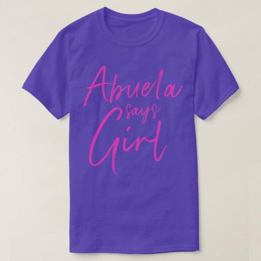 性別の明け渡しabuelaは、家族のbabに一致する女の子を言う tシャツ (デザイン正面)